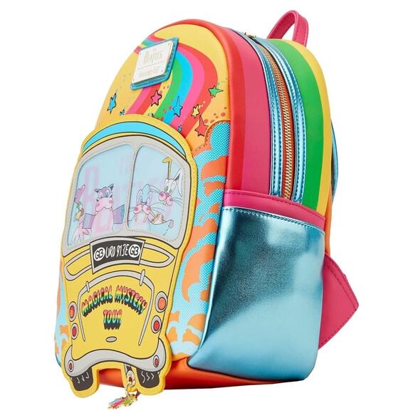 NWT Loungefly The Beatles Magical Mystery Tour Bus Lenticular Mini Backpack - Picture 2 of 3